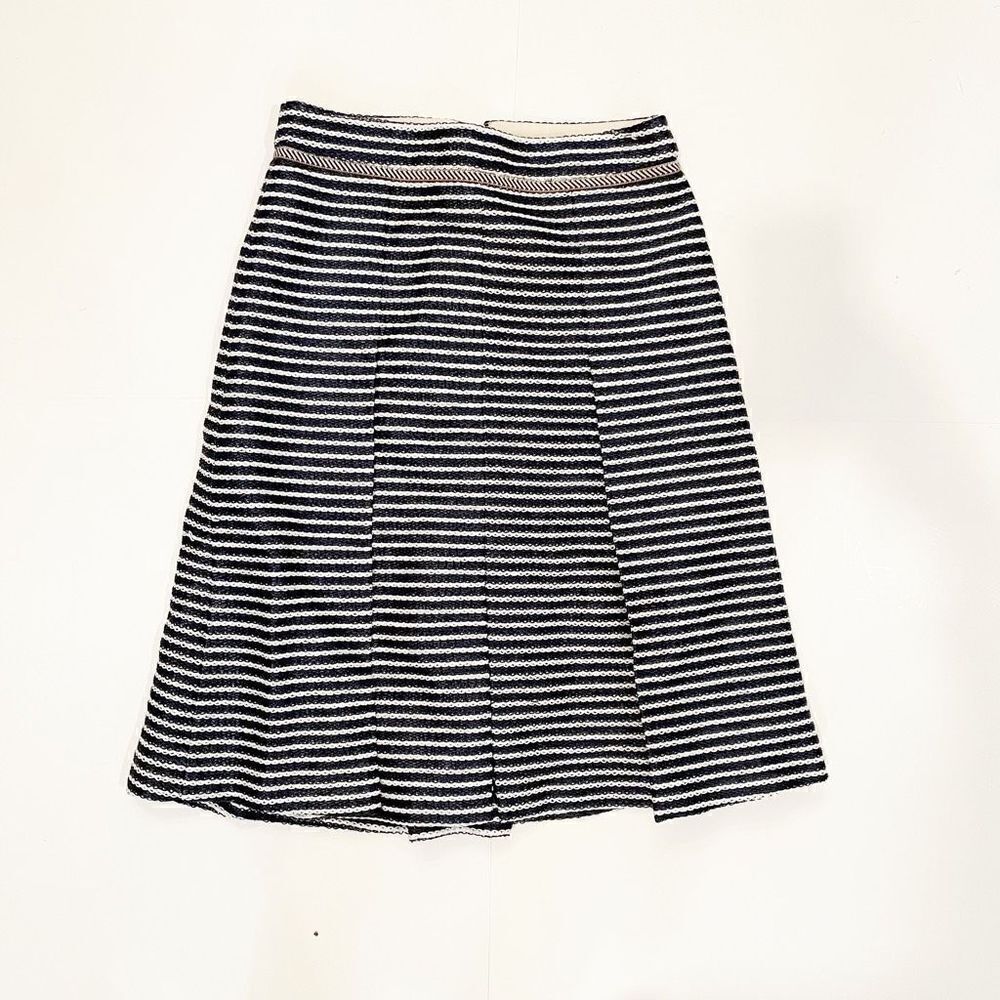 Tory Burch Navy Blue Stripe Skirt Size 2 A Line